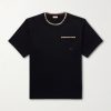Logo-Embroidered Checked Cotton-Jersey T-Shirt