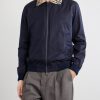 Logo-Embroidered Checked Cotton-Gabardine Blouson Jacket - FR Logo-Embroidered Checked Cotton-Gabardine Blouson Jacket - FR