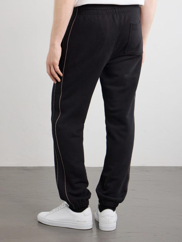 Tapered Checked Cotton-Jersey Sweatpants - BK Tapered Checked Cotton-Jersey Sweatpants - BK