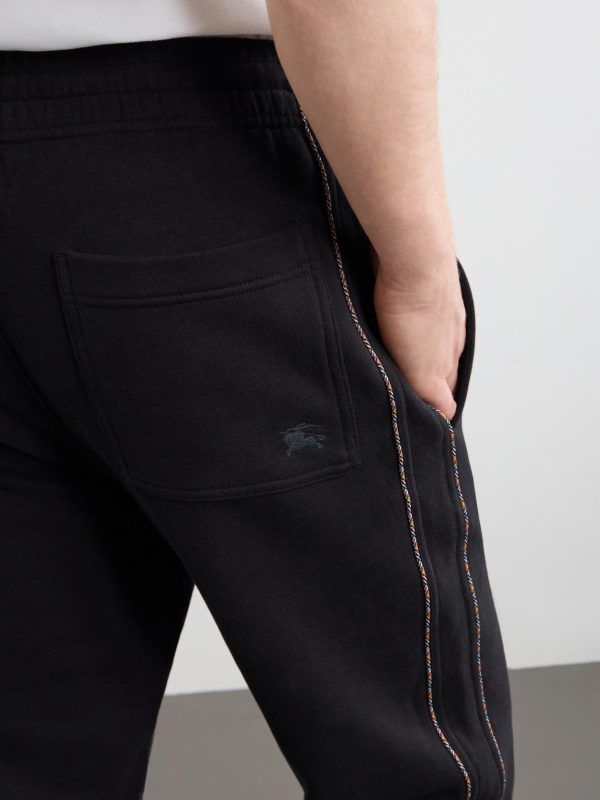 Tapered Checked Cotton-Jersey Sweatpants - CU Tapered Checked Cotton-Jersey Sweatpants - CU