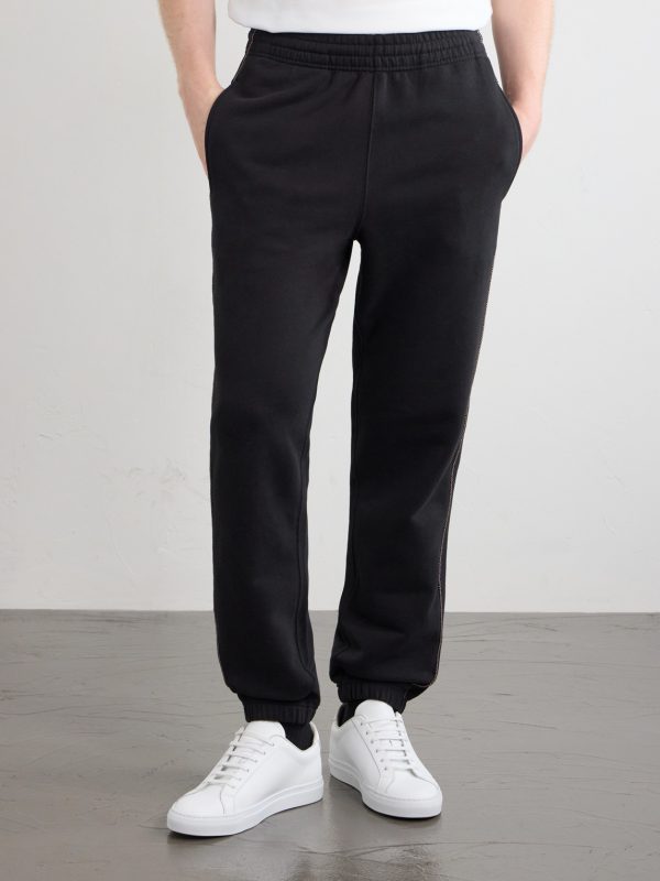 Tapered Checked Cotton-Jersey Sweatpants - FR Tapered Checked Cotton-Jersey Sweatpants - FR