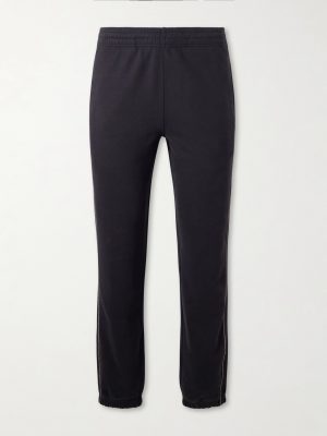 Tapered Checked Cotton-Jersey Sweatpants Tapered Checked Cotton-Jersey Sweatpants
