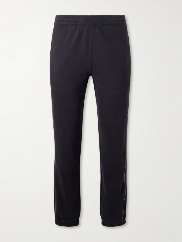 Tapered Checked Cotton-Jersey Sweatpants Tapered Checked Cotton-Jersey Sweatpants