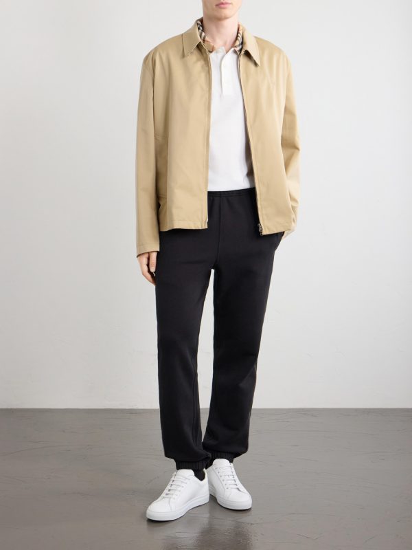 Tapered Checked Cotton-Jersey Sweatpants - OU Tapered Checked Cotton-Jersey Sweatpants - OU