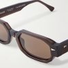 Jules Oval-Frame Tortoiseshell Acetate Sunglasses - CU