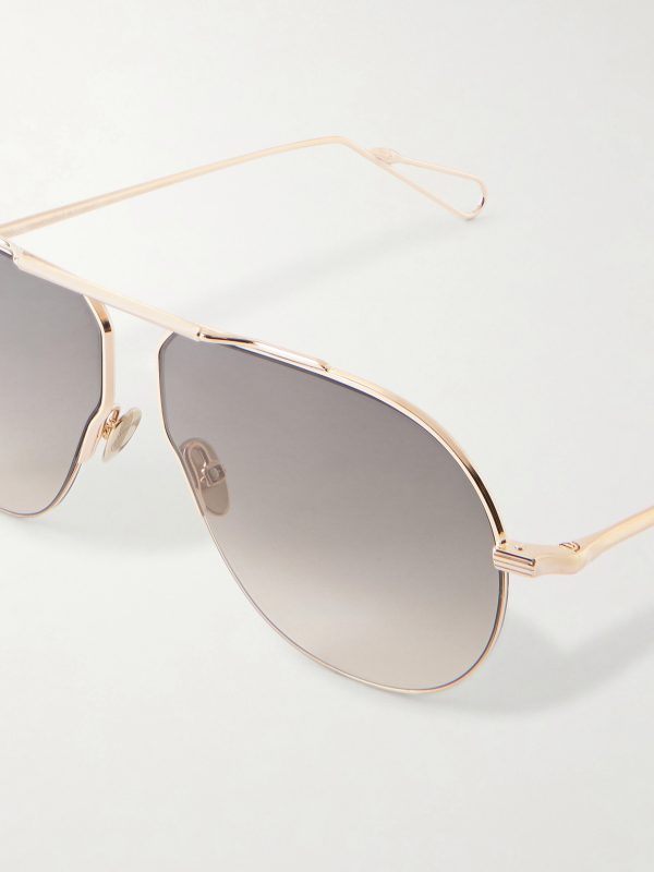 Laplace Aviator-Style Gold-Tone Sunglasses - CU Laplace Aviator-Style Gold-Tone Sunglasses - CU