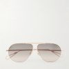 Laplace Aviator-Style Gold-Tone Sunglasses Laplace Aviator-Style Gold-Tone Sunglasses