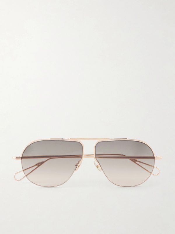 Laplace Aviator-Style Gold-Tone Sunglasses Laplace Aviator-Style Gold-Tone Sunglasses