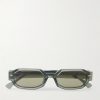 Jules Oval-Frame Acetate Sunglasses