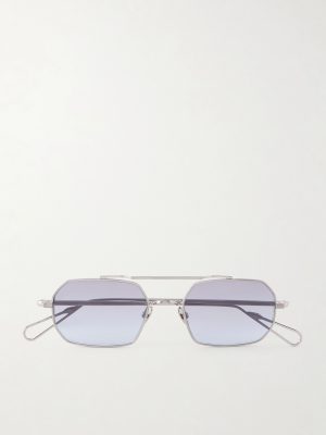 Clovis Aviator-Style Silver-Tone Sunglasses Clovis Aviator-Style Silver-Tone Sunglasses