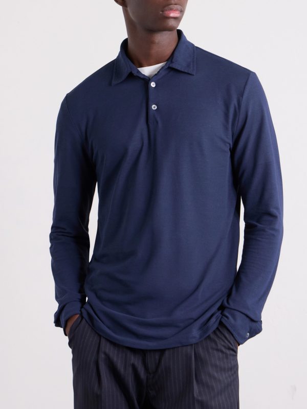 Zanone Slim-Fit IceCotton Piqué Polo Shirt - FR Zanone Slim-Fit IceCotton Piqué Polo Shirt - FR
