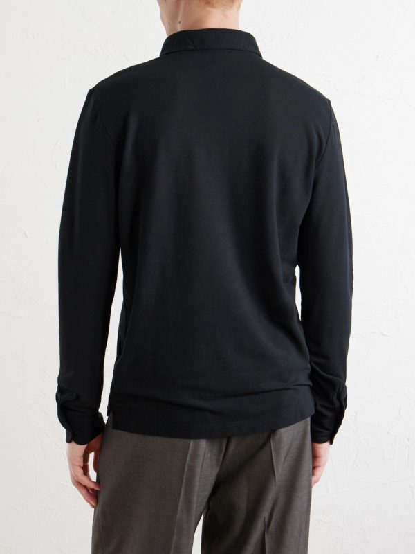 Slim-Fit Flexwool Polo Shirt - BK Slim-Fit Flexwool Polo Shirt - BK