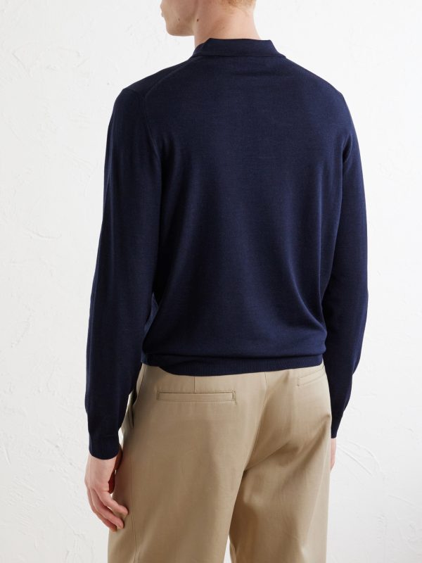 Slim-Fit Flexwool Polo Shirt - BK Slim-Fit Flexwool Polo Shirt - BK