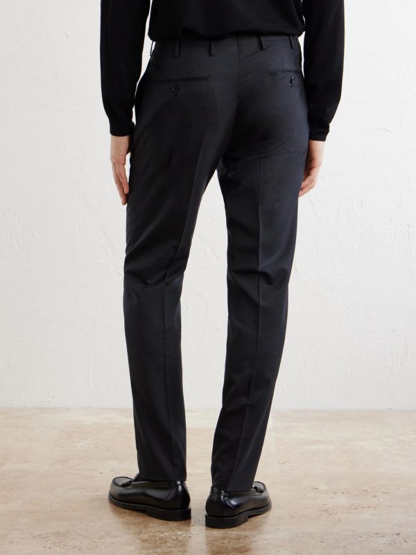 Straight-Leg Wool Suit Trousers - BK Straight-Leg Wool Suit Trousers - BK