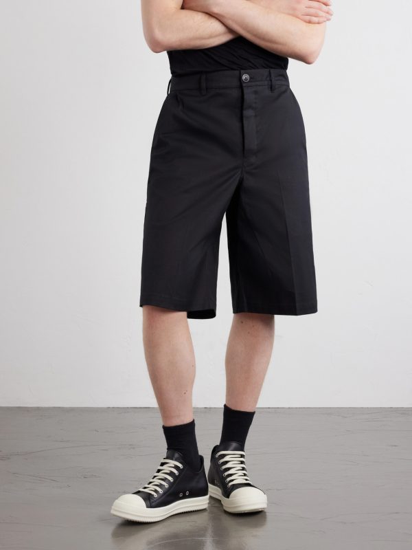 Straight-Leg Cotton-Blend Canvas Shorts - FR Straight-Leg Cotton-Blend Canvas Shorts - FR