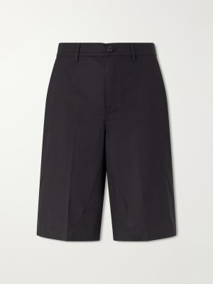 Straight-Leg Cotton-Blend Canvas Shorts