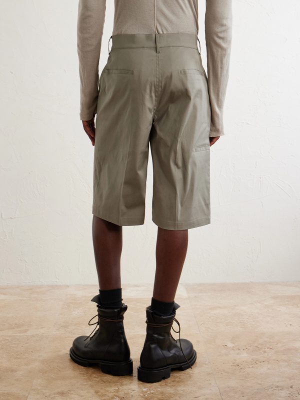 Straight-Leg Cotton-Blend Canvas Shorts - BK