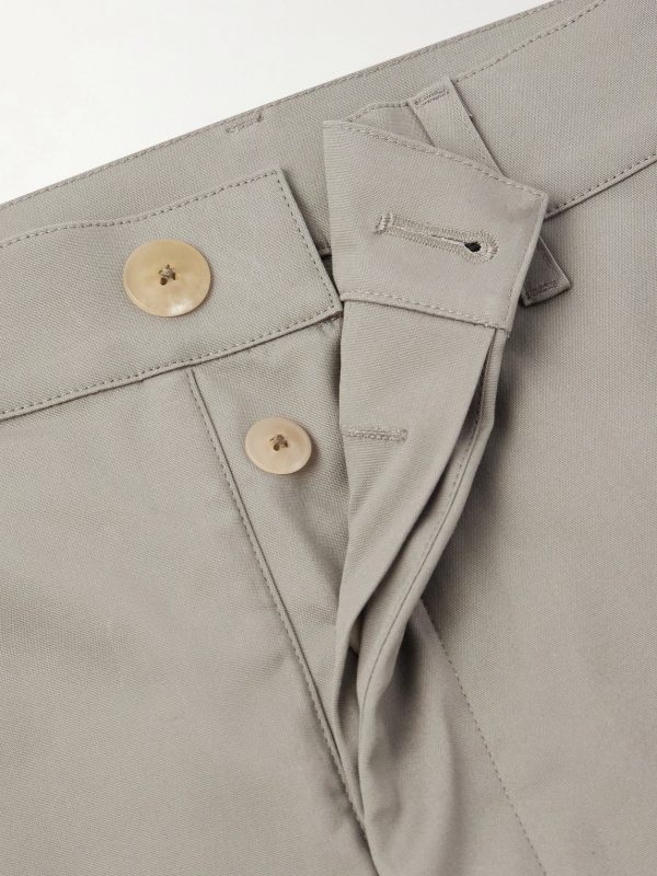 Straight-Leg Cotton-Blend Canvas Shorts - E1