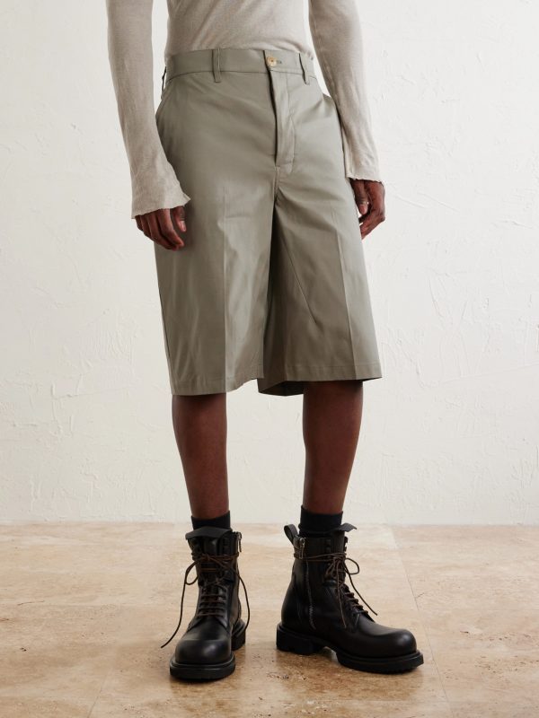 Straight-Leg Cotton-Blend Canvas Shorts - FR