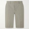Straight-Leg Cotton-Blend Canvas Shorts
