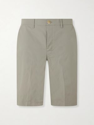 Straight-Leg Cotton-Blend Canvas Shorts Straight-Leg Cotton-Blend Canvas Shorts