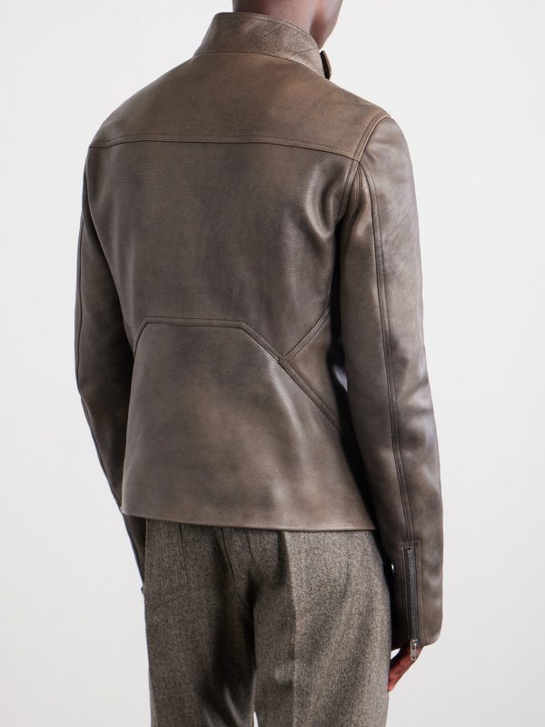 Release Panelled Full-Grain Leather Jacket - BK Release Panelled Full-Grain Leather Jacket - BK