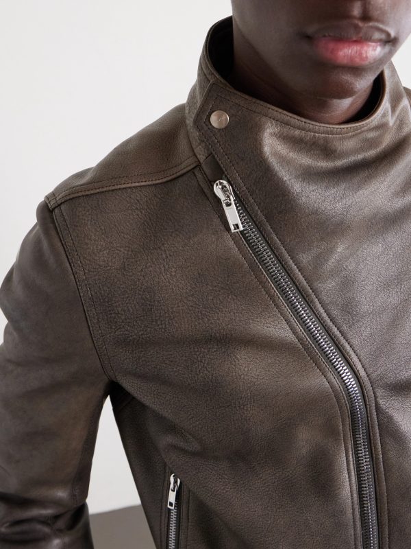 Release Panelled Full-Grain Leather Jacket - E1 Release Panelled Full-Grain Leather Jacket - E1