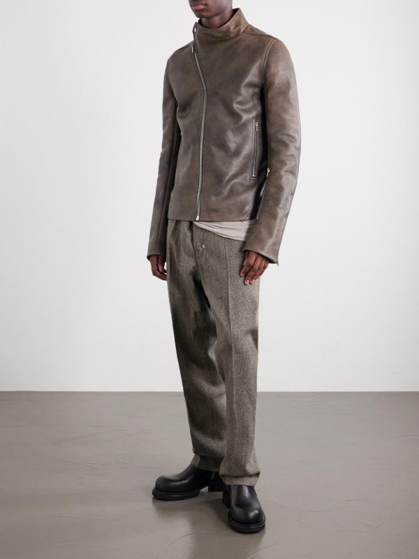 Release Panelled Full-Grain Leather Jacket - OU Release Panelled Full-Grain Leather Jacket - OU