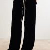 Bela Wide-Leg Drawstring Velour Trousers - FR Bela Wide-Leg Drawstring Velour Trousers - FR
