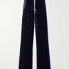 Bela Wide-Leg Drawstring Velour Trousers Bela Wide-Leg Drawstring Velour Trousers