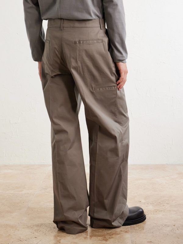 Wide-Leg Cotton-Blend Canvas Trousers - BK Wide-Leg Cotton-Blend Canvas Trousers - BK
