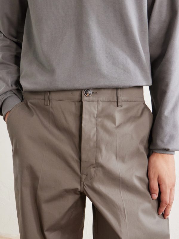 Wide-Leg Cotton-Blend Canvas Trousers - CU Wide-Leg Cotton-Blend Canvas Trousers - CU