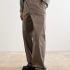 Wide-Leg Cotton-Blend Canvas Trousers - FR Wide-Leg Cotton-Blend Canvas Trousers - FR