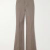 Wide-Leg Cotton-Blend Canvas Trousers Wide-Leg Cotton-Blend Canvas Trousers