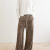 Bela Wide-Leg Drawstring Velour Trousers - OU Bela Wide-Leg Drawstring Velour Trousers - OU