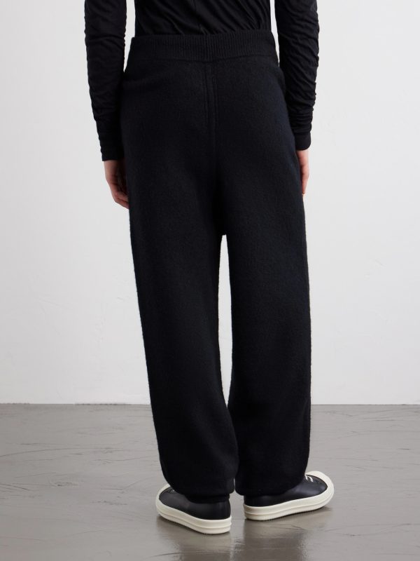 Straight-Leg Knitted Cashmere-Blend Sweatpants - BK Straight-Leg Knitted Cashmere-Blend Sweatpants - BK