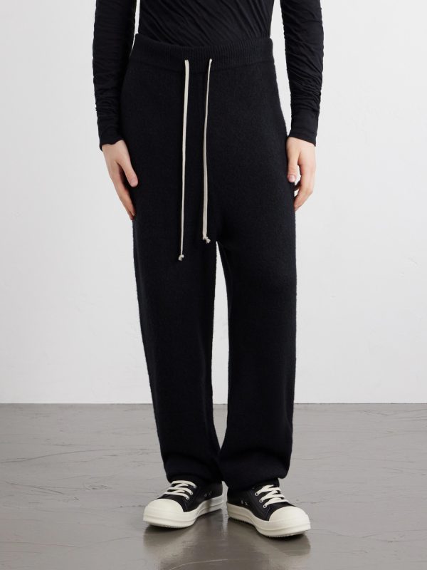 Straight-Leg Knitted Cashmere-Blend Sweatpants - FR Straight-Leg Knitted Cashmere-Blend Sweatpants - FR