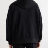 Washed Wool and Cotton-Blend Zip-Up Hoodie - BK