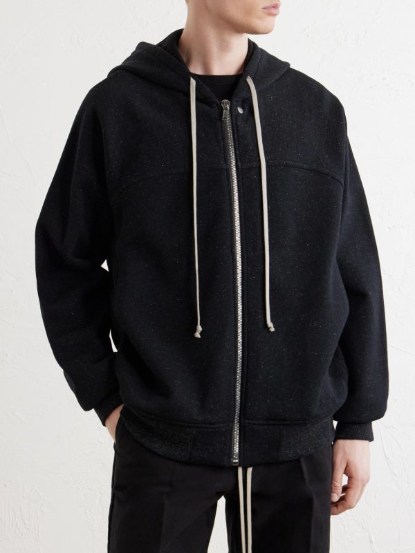 Washed Wool and Cotton-Blend Zip-Up Hoodie - FR