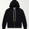 Washed Wool and Cotton-Blend Zip-Up Hoodie