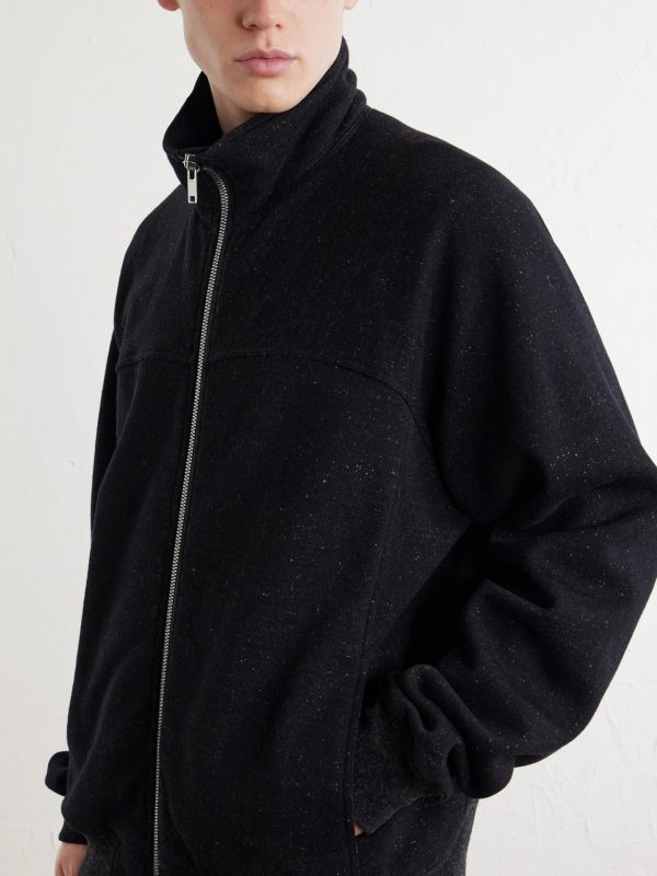 Wool and Cotton-Blend Zip-Up Sweater - CU Wool and Cotton-Blend Zip-Up Sweater - CU