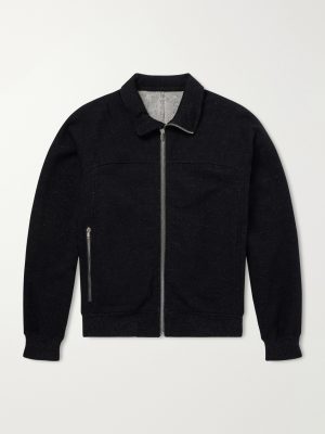 Wool and Cotton-Blend Zip-Up Sweater Wool and Cotton-Blend Zip-Up Sweater