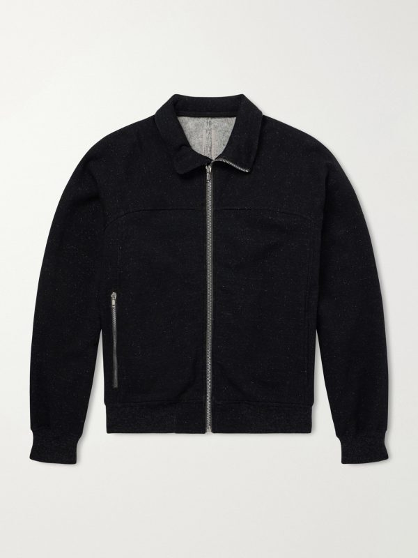 Wool and Cotton-Blend Zip-Up Sweater Wool and Cotton-Blend Zip-Up Sweater