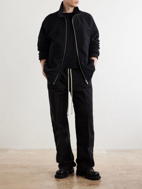 Wool and Cotton-Blend Zip-Up Sweater - OU Wool and Cotton-Blend Zip-Up Sweater - OU
