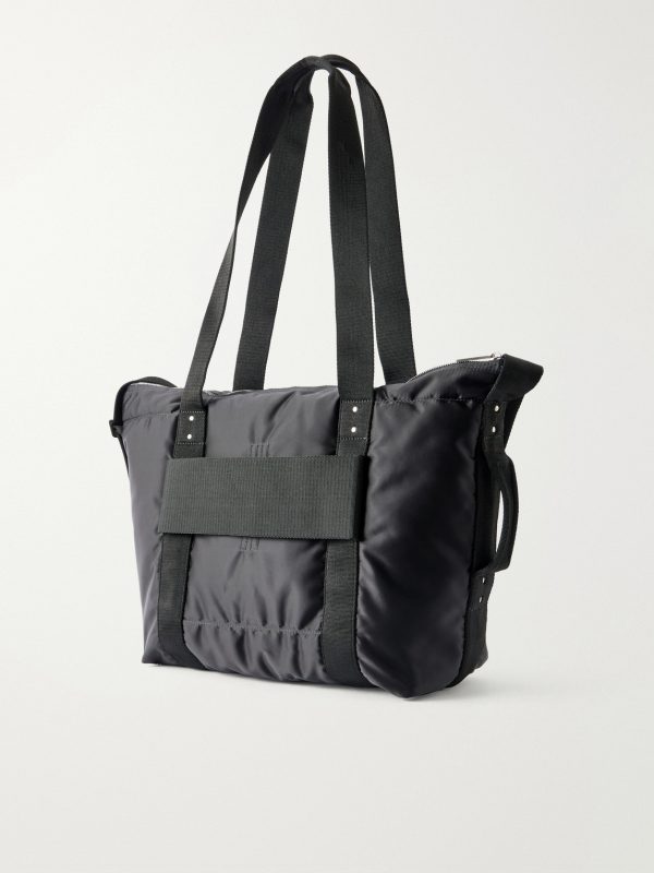 Trolley Canvas-Trimmed Shell Tote - BK