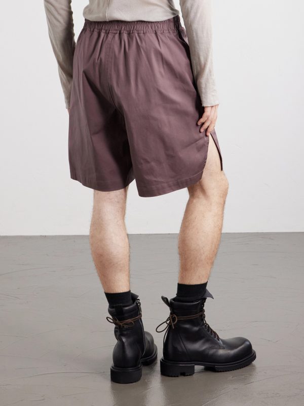 Boxer Straight-Leg Stretch-Cotton Canvas Drawstring Shorts - BK