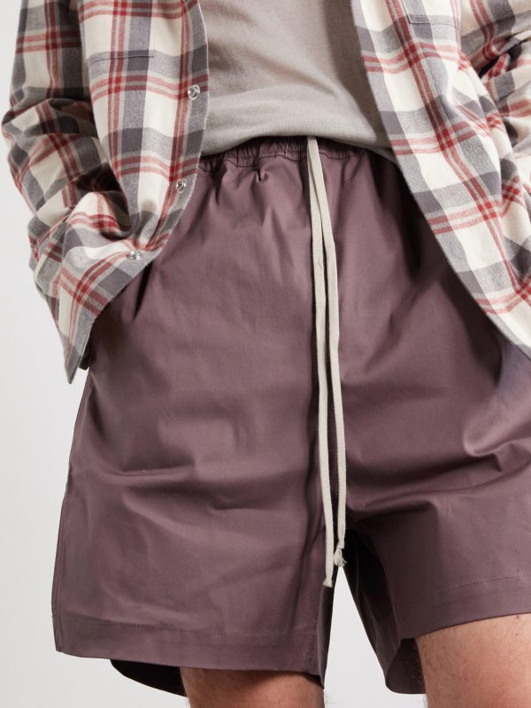 Boxer Straight-Leg Stretch-Cotton Canvas Drawstring Shorts - CU