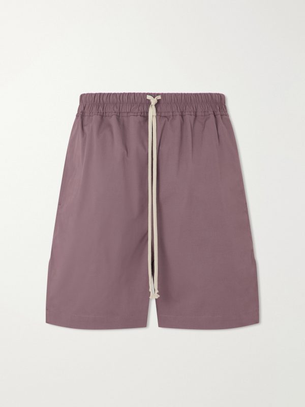 Boxer Straight-Leg Stretch-Cotton Canvas Drawstring Shorts