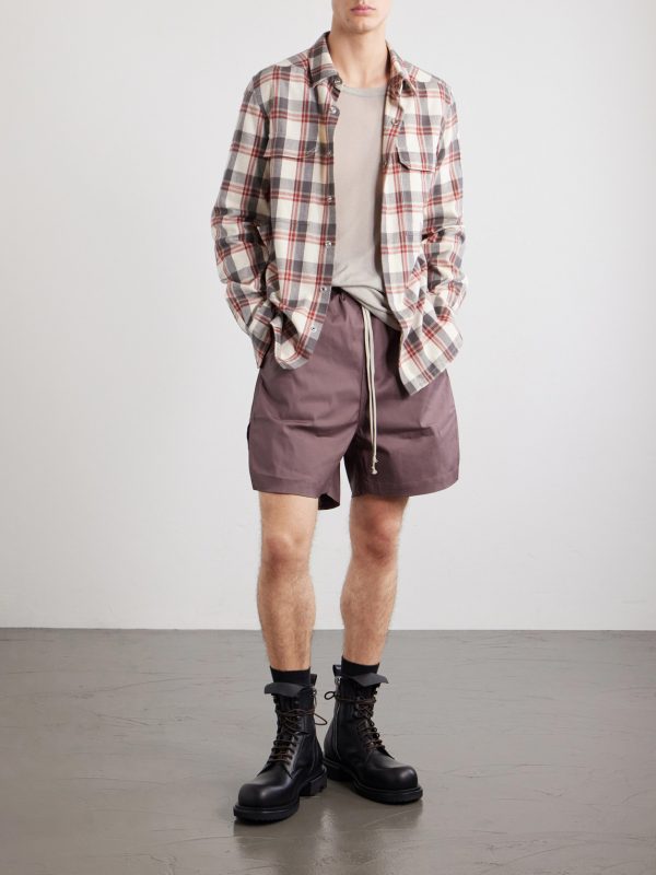 Boxer Straight-Leg Stretch-Cotton Canvas Drawstring Shorts - OU