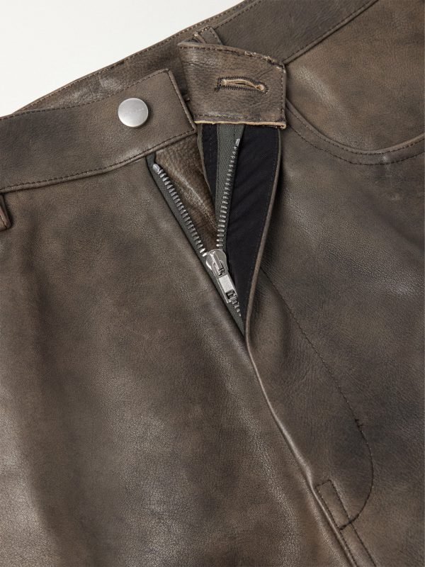 Geth Wide-Leg Leather Trousers - E1 Geth Wide-Leg Leather Trousers - E1
